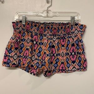 Cotton Aztec print shorts